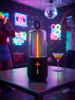 5W RGB Işıklı Taşınabilir Bluetooth Hoparlör - Thumbnail