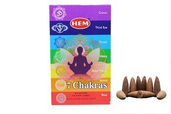 7 Chakras Back Flow Cones - Thumbnail