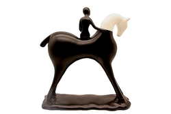 Lady on Horse Abstract Figür - 3