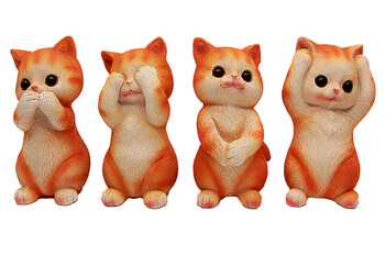  - Ayakta Duran Kedi 4'lü Sarı