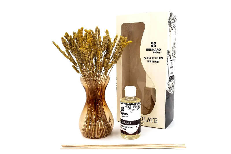 Bennaro Home Chocalate Natural Dried Floral Reed Diffuser 100ML