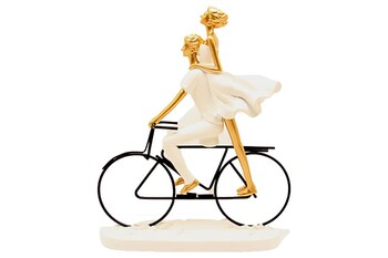 Bisiklet Süren Çift Figürü - Thumbnail