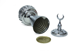 Buhurdanlık Cam Metal Dekorlu Kapak Gümüş - 3