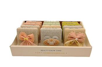  - Cep Aynası Dikdörtgen Keten Kumaşlı (1)