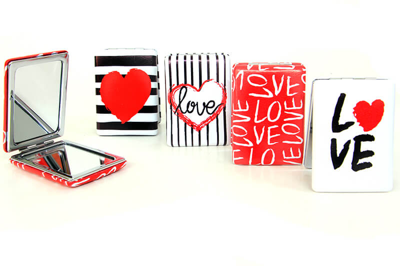 Cep Aynası Dikdörtgen Love  Cep Aynası Dikdörtgen Love