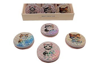 - Cep Aynası Yuvarlak Kedi Sulu  - Cep Aynası Yuvarlak Kedi Sulu