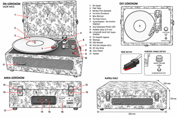 Crownwell Floral Design Turntable -BU - Thumbnail