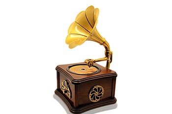 Retro Gramofon Müzik Kutusu - Thumbnail