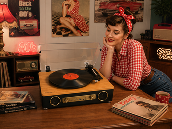 Crownwell Turntable Record Player Vegas E-12 - Thumbnail
