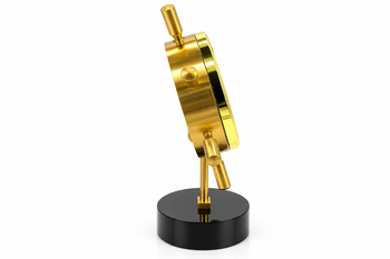 Dekoratif Gold Ship Wheel Mekanik Dümen Saat - Thumbnail