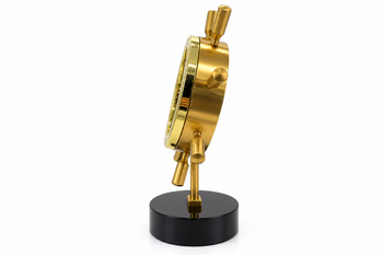 Dekoratif Gold Ship Wheel Mekanik Dümen Saat - Thumbnail