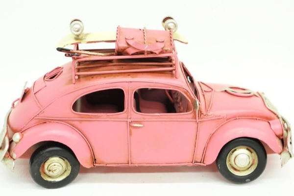 Dekoratif Vosvos Metal Araba – Pembe - 2