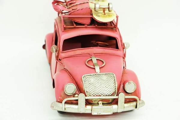 Dekoratif Vosvos Metal Araba – Pembe - 4