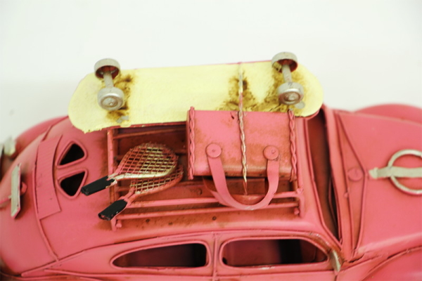 Dekoratif Vosvos Metal Araba – Pembe - 5