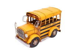 Mnk - Dekoratif Metal Araba Okul Otobüsü (1)
