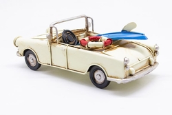 Dekoratif Metal Klasik Cabrio Surf Araba Modeli - 4