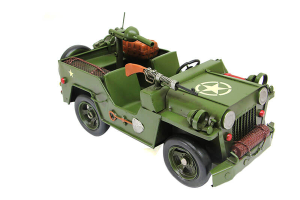 Dekoratif Metal Askeri Jeep - 1