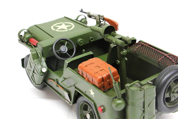 Dekoratif Metal Askeri Jeep - 4