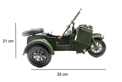 Dekoratif Metal Askerî Sidecar Motosiklet - 2