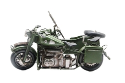 Dekoratif Metal Askerî Sidecar Motosiklet - 3