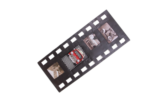 Dekoratif Metal Çerçeve Film Şeridi Temalı Dörtlü - 2