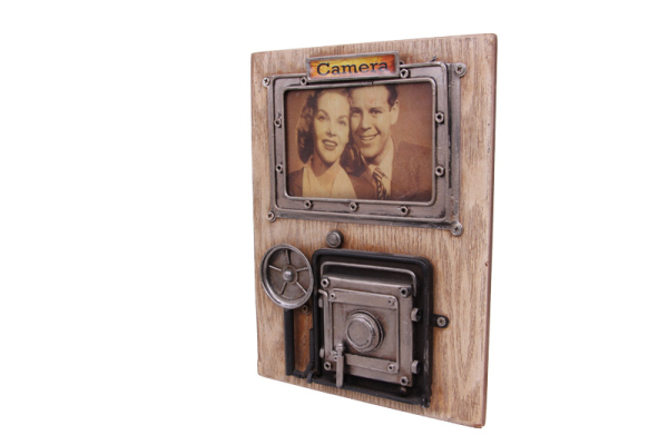 Dekoratif Metal Çerçeve Fotoğraf Makinesi Dekorlu ( 25 İS ) - 3