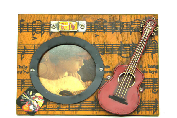 Dekoratif Metal Çerçeve Gitar Dekorlu ( 25 İS ) - 1