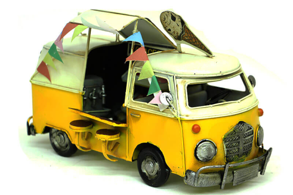 Dekoratif Metal Dondurma Minibüsü - 1