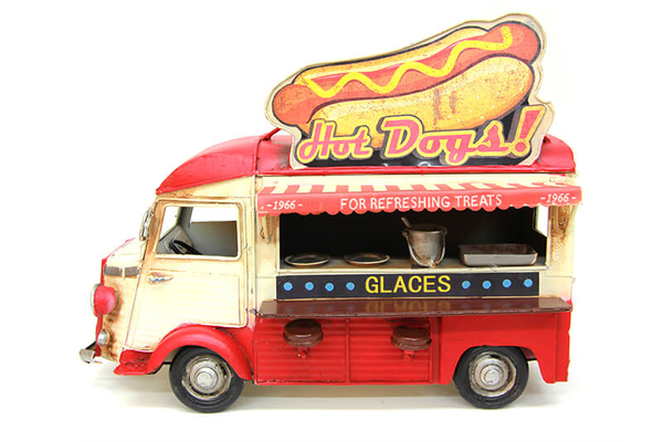 Dekoratif Metal Fastfood Arabası - 2