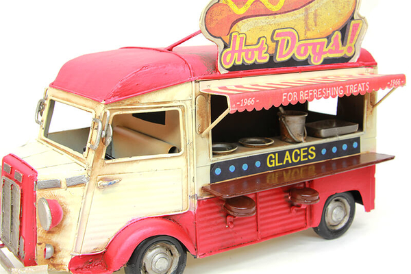 Dekoratif Metal Fastfood Arabası - 4