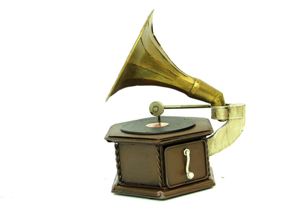 Dekoratif Metal Gramofon Kutu - 3