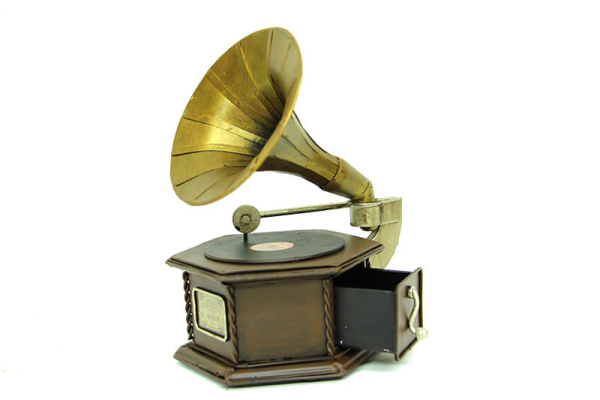 Dekoratif Metal Gramofon Kutu - 4