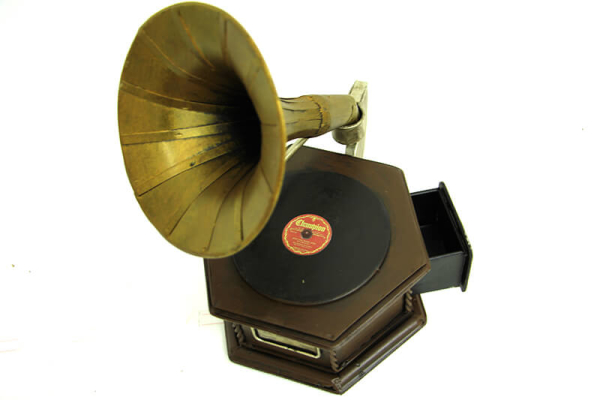 Dekoratif Metal Gramofon Kutu - 5