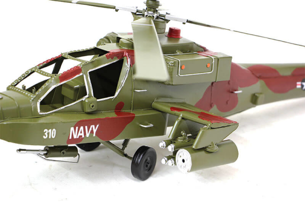 Dekoratif Metal Helikopter - 4