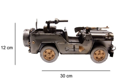 Dekoratif Metal Askerî Jip & Makineli Tüfek Modeli - 2