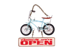 Mnk - Dekoratif Metal Kapı Yazısı Bisiklet