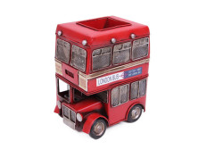 Mnk - Dekoratif Metal Araba Londra Şehir Otobüsü Kalemlik (1)