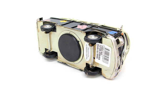 Dekoratif Metal Minibüs Çerçeveli ve Kumbaralı - 5