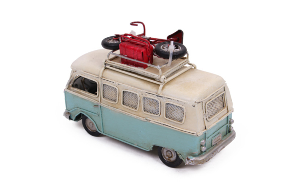 Dekoratif Metal Minibüs Çerçeveli ve Kumbaralı - 5