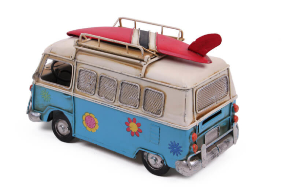 Dekoratif Metal Minibüs Çerçeveli ve Kumbaralı - 5