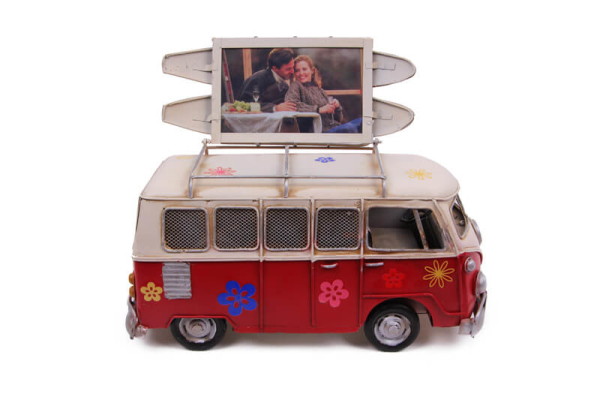Dekoratif Metal Minibüs Çerçeveli ve Kumbaralı - 1