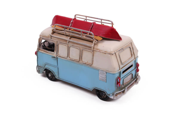 Dekoratif Metal Minibüs Çerçeveli ve Kumbaralı - 5