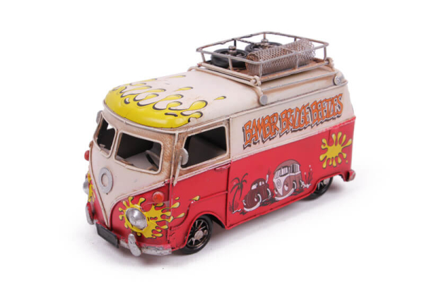 Dekoratif Metal Minibüs Çerçeveli ve Kumbaralı - 4