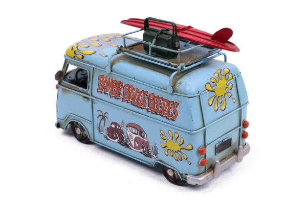 Dekoratif Metal Minibüs Çerçeveli ve Kumbaralı - 5