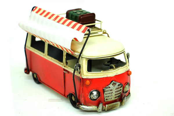Dekoratif Metal Minibüs Çerçeveli ve Tenteli - 3