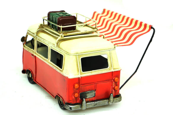 Dekoratif Metal Minibüs Çerçeveli ve Tenteli - 5