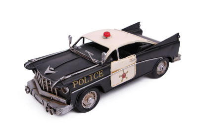 Dekoratif Metal Polis Arabası - 1
