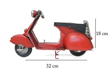 Dekoratif Metal Scooter - Thumbnail