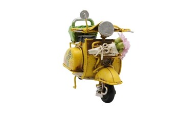 Dekoratif Metal Scooter Önü Sepetli - Thumbnail