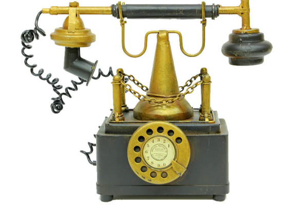 Dekoratif Metal Telefon Kumbaralı - 1